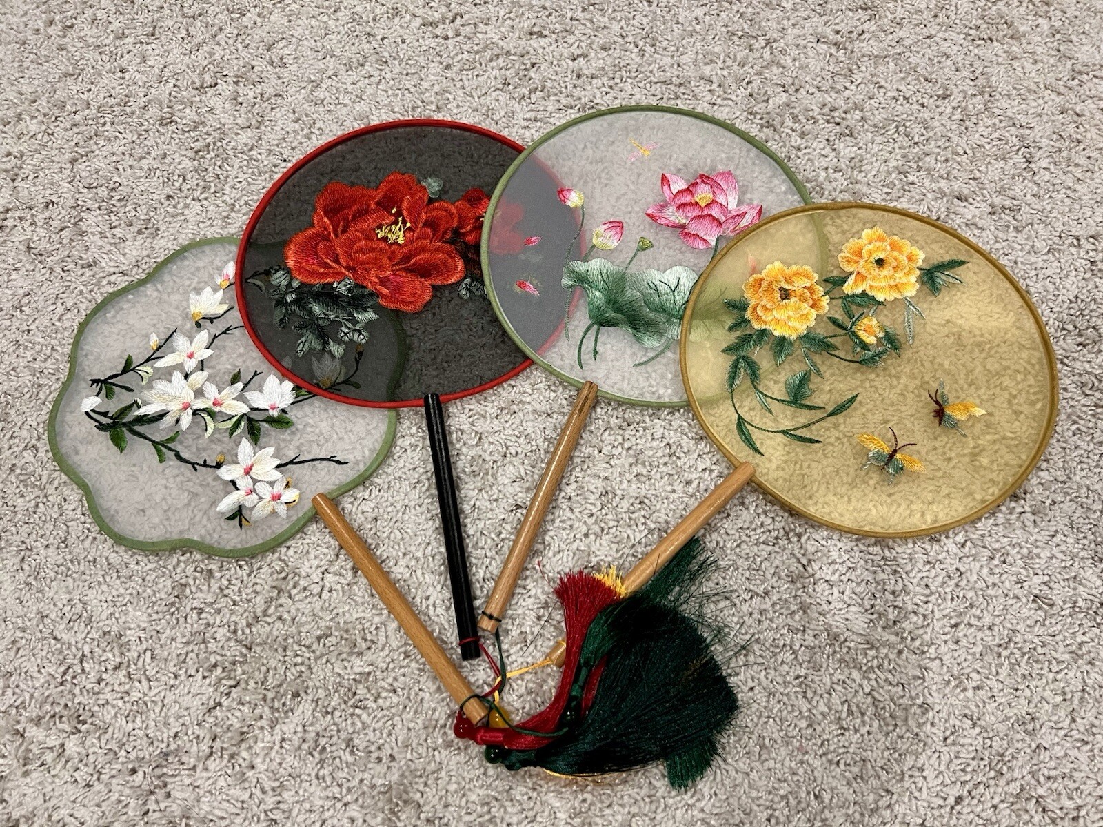 Chinese embroidery round fan double-sided embroidery Multi-style