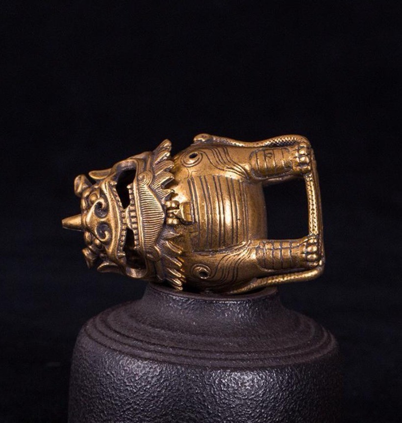 Vintage Brass Pixiu Incense Burner Chinese Feng Shui Decor Collectible Censer