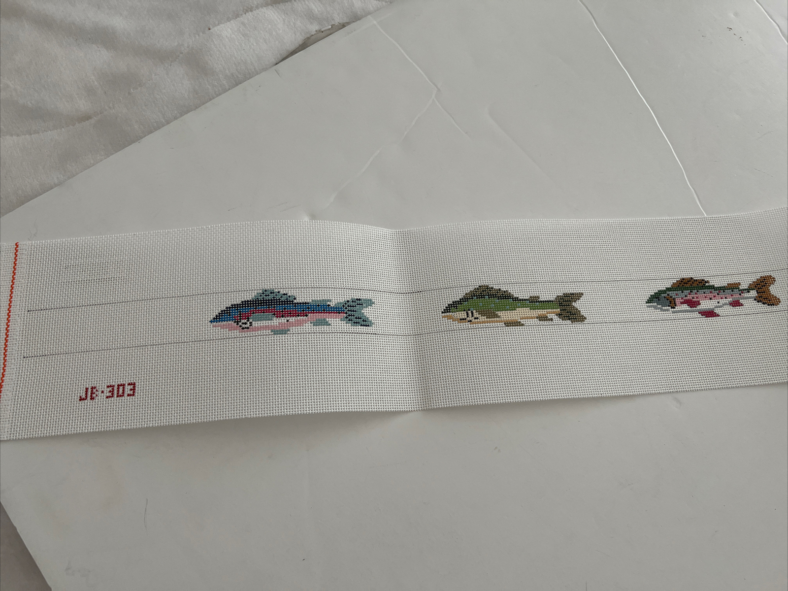 Colorful JHL Fish Belt #JB-303 18Ct Needlepoint Canvas