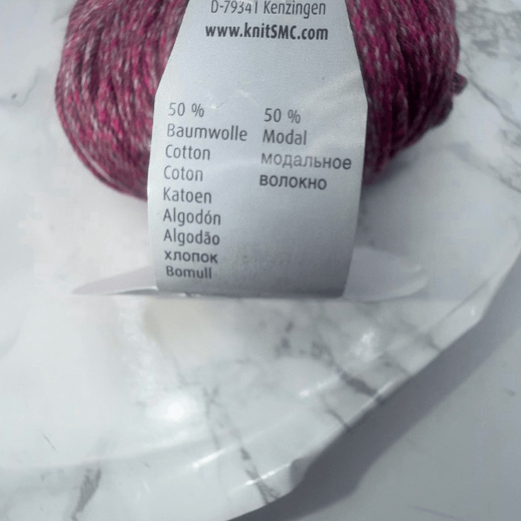 SMC SELECT Violena Cotton Modal Blend Red Grey Yarn-8 Skeins NEW!