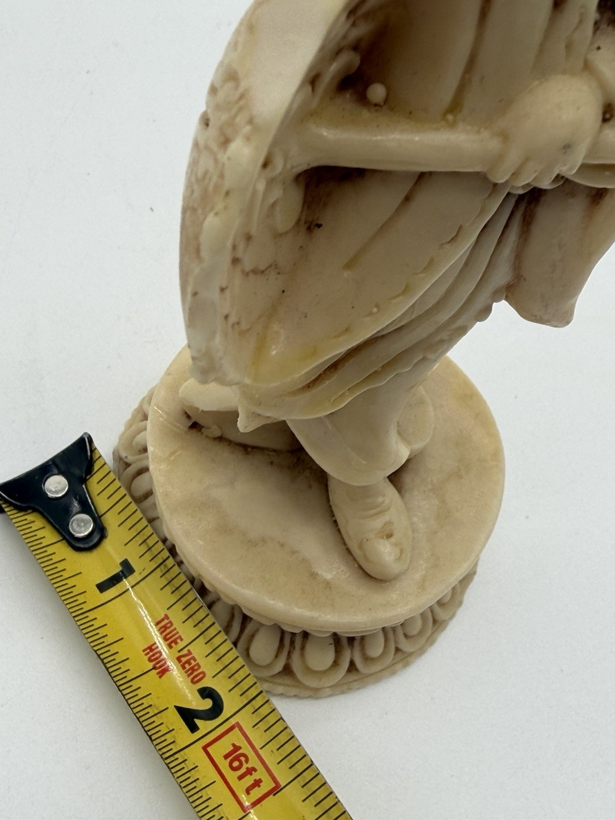 VTG Mid Century Italian Alabaster Resin Geisha Girl Sculpture Figurine 8”