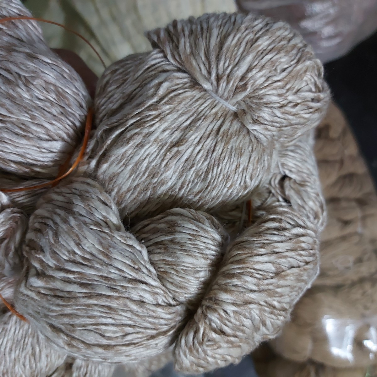 END of SEASON SALE, Great discount on 100% Mulberry Blended Tussar silk Yarn 1kg