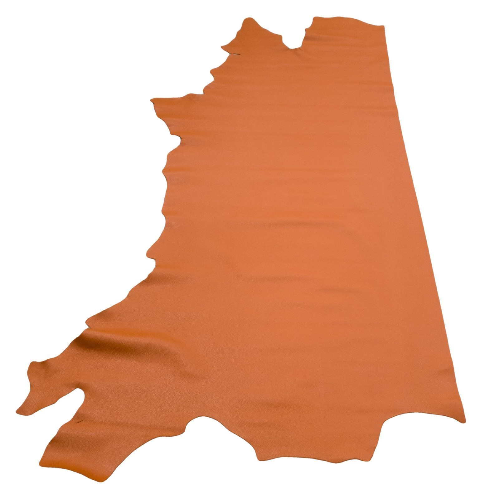 Burnt Orange Pebble Grain Chrome Tanned Leather Side Pieces 3-4oz Cowhide