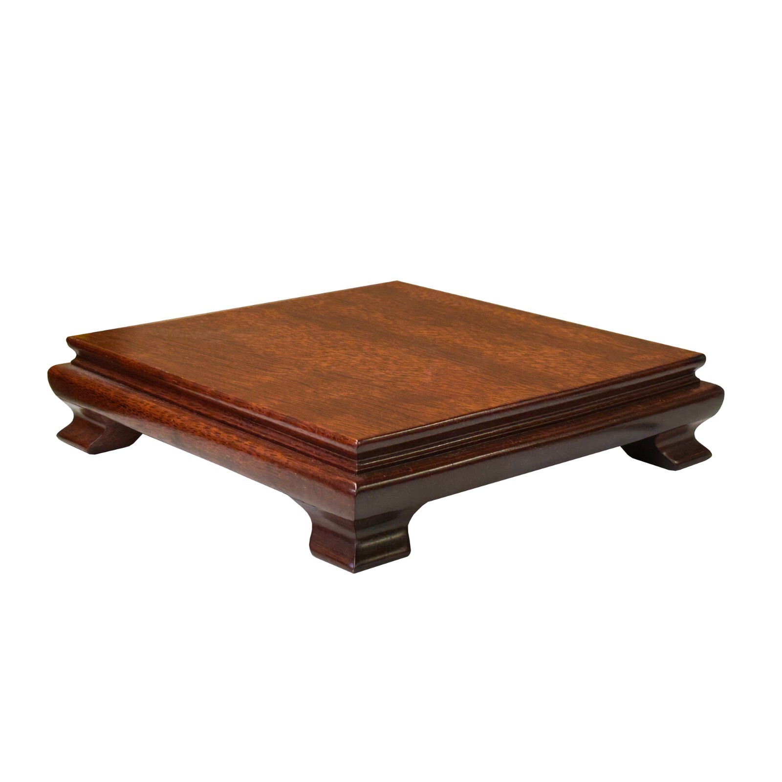 8″ Light Brown Square Natural Wood Flare Legs Display Stand Riser st1005