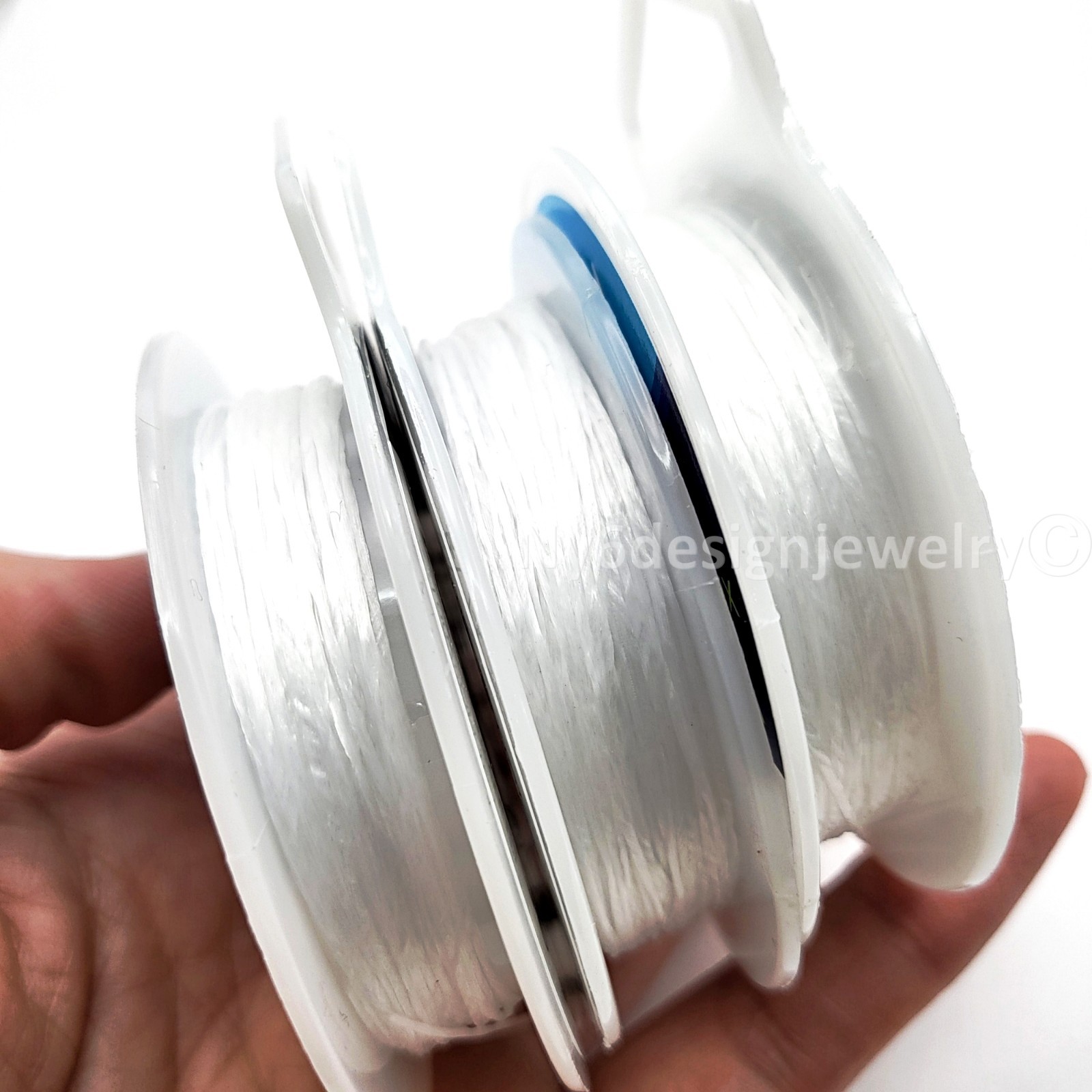 The Beadsmith Opelon 0.7mm White Stretch Jewelry Fiber 5m Spool Elastic