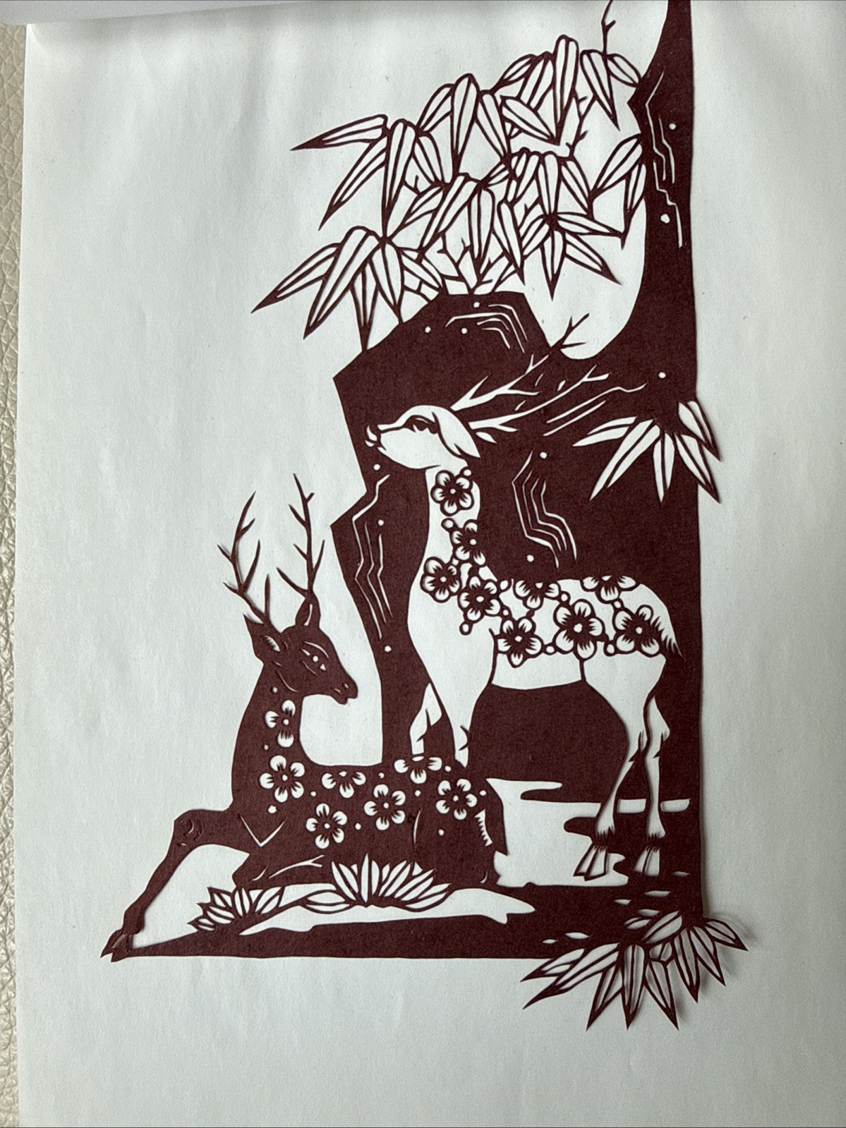 Vtg 8 pc Lot Set Paper Cut Out Folk Art Artwork Chinese ~4×6.5