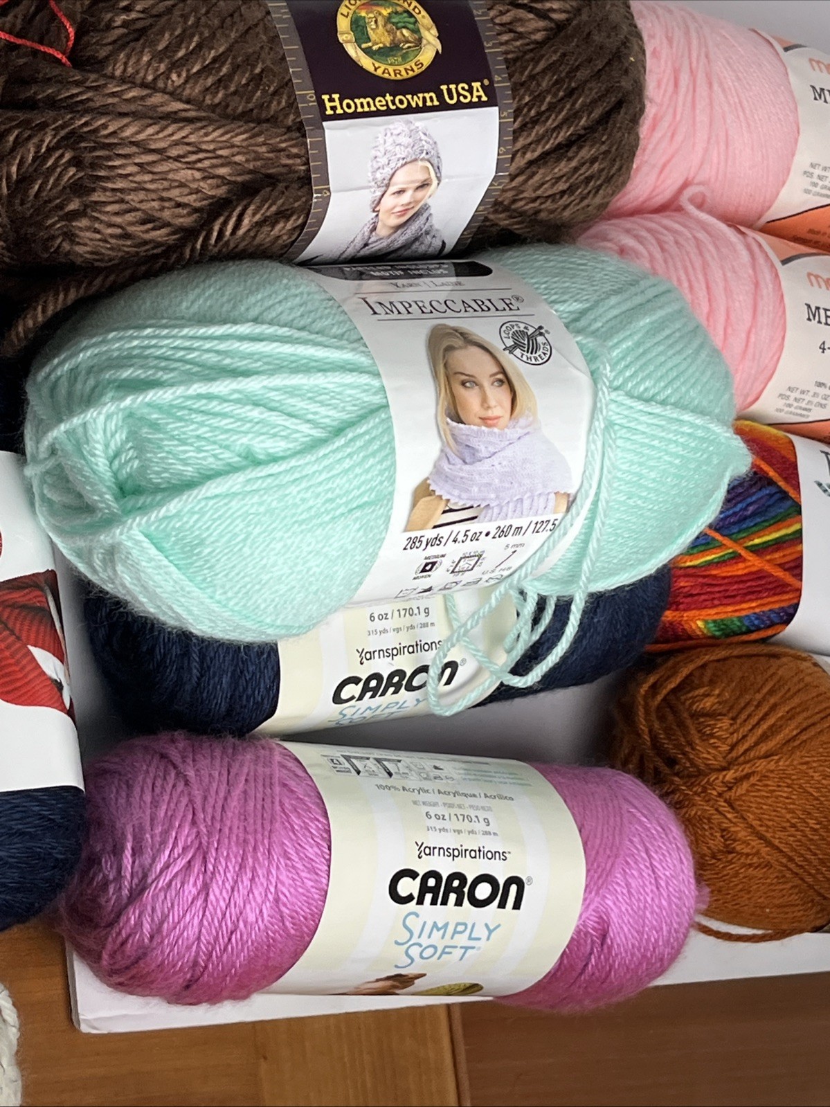 Yarn Lot: Various Brands Red Heart, Caron, Everyday, Loops & Threads, Lion Brand
