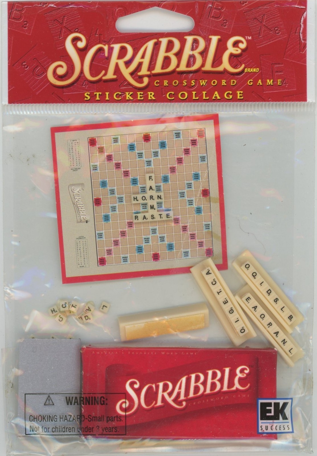 Jolees Hasbro Scrabble Miniature Game Board Tiles Box Scrap Booking NIP