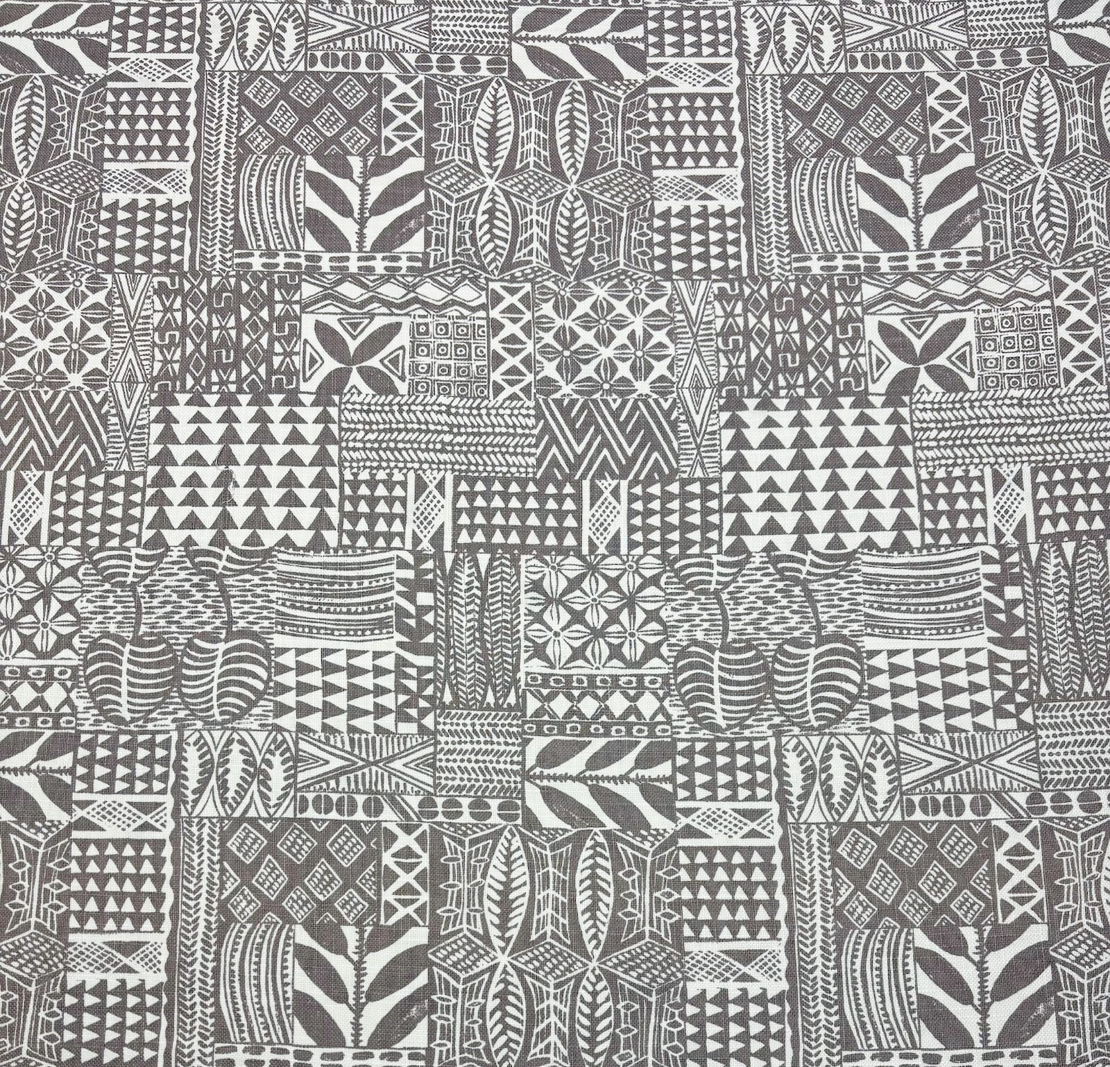 COVINGTON IMANI SMOKE GRAY TRIBAL GEOMETRIC COTTON MULTIUSE FABRIC BY YARD 54″W