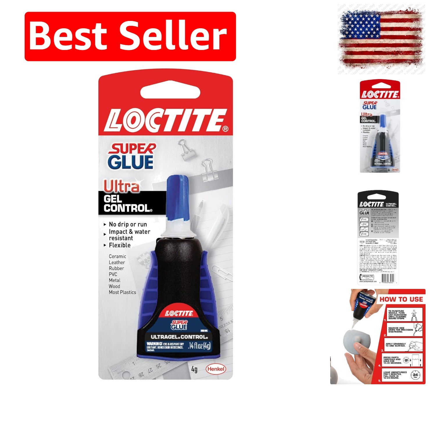Super Glue Ultra Gel Control, Clear, 0.14 fl oz Bottle, 1 Pack – Superglue fo…