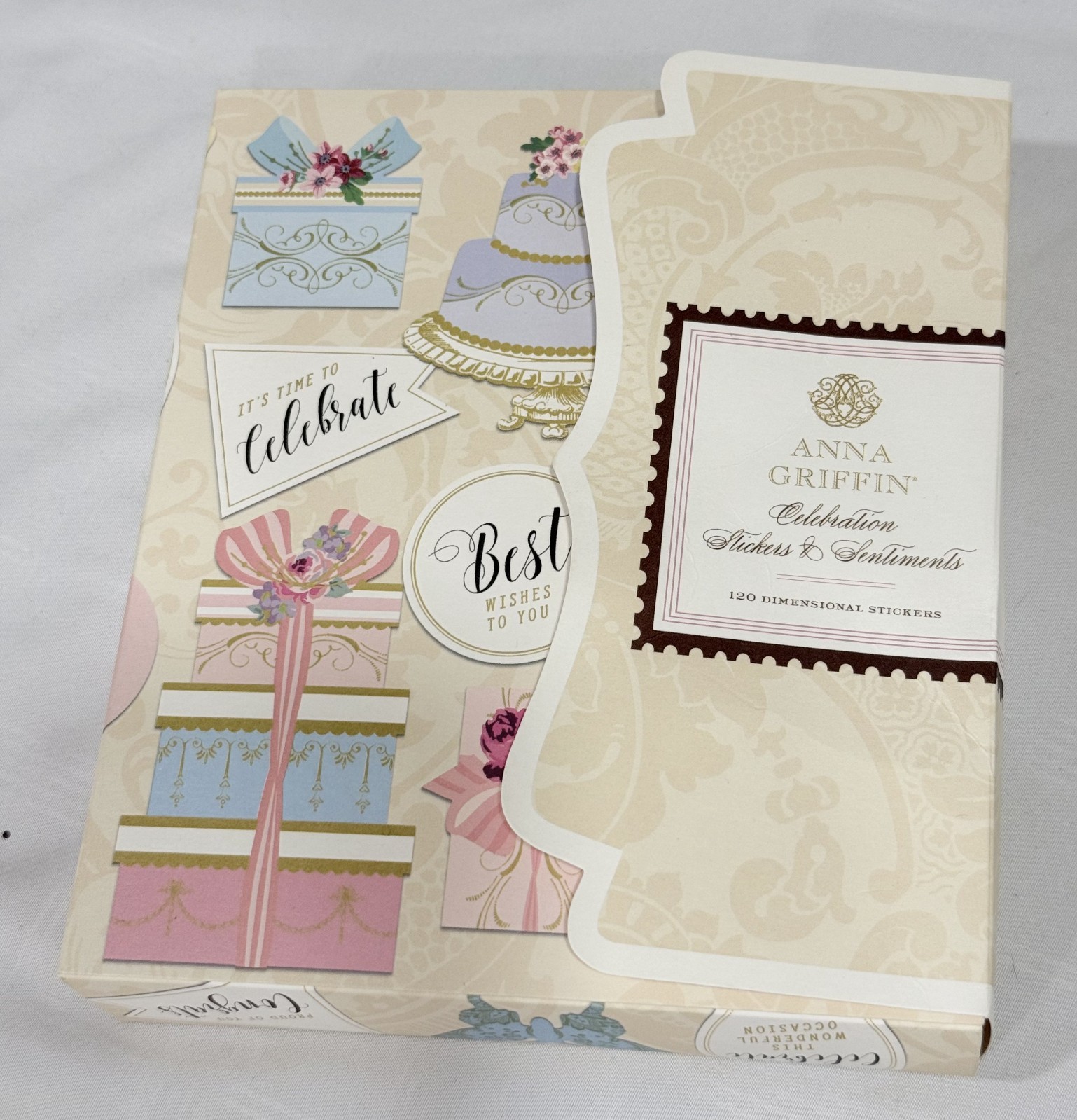 2023 Anna Griffin AG1097 “CELEBRATION STICKERS & SENTIMENTS” 100+ Pcs w/ Box