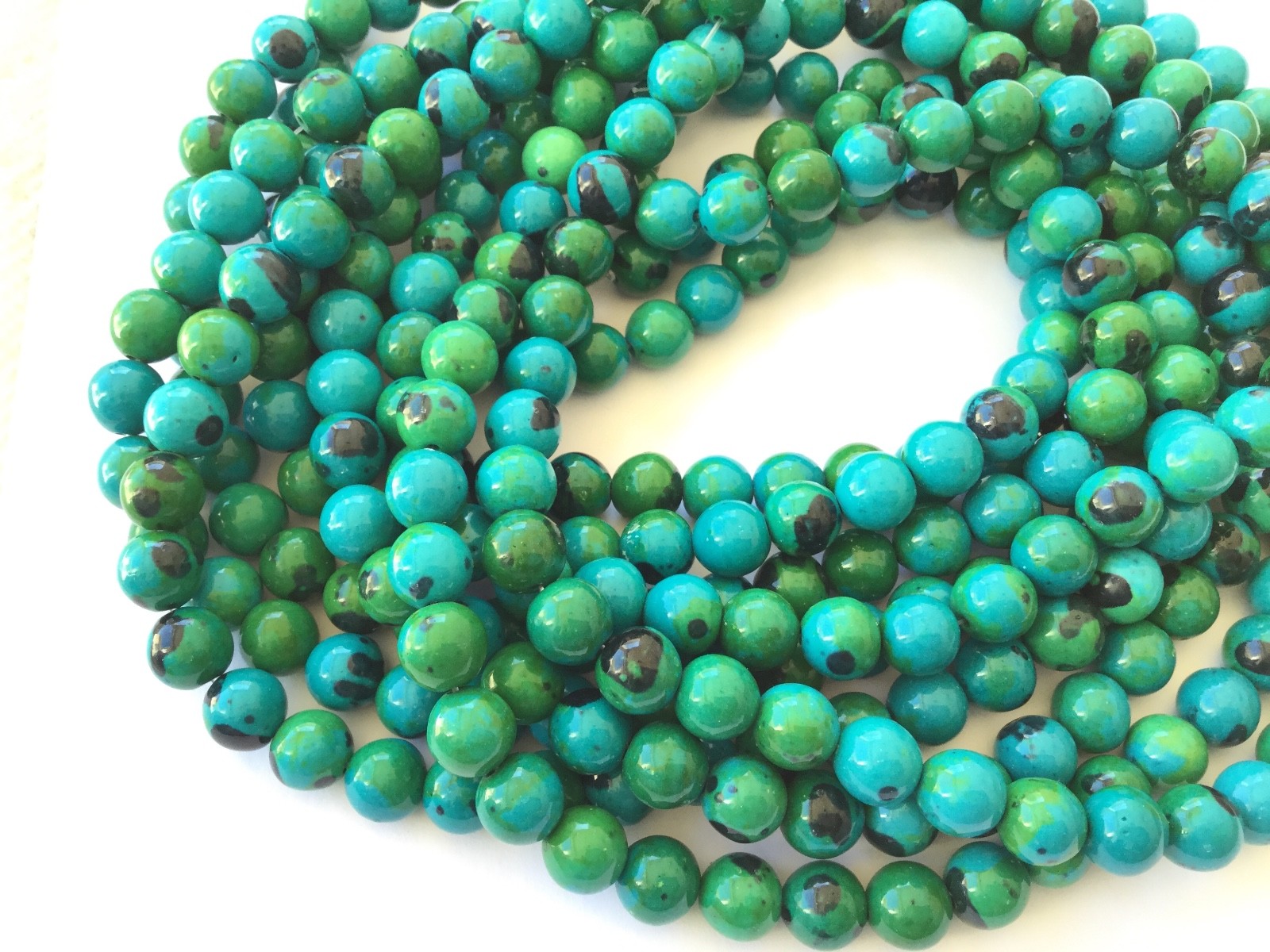 10mm Genuine Fine Turquoise Round Gemstone beads Stone-jewelry Supplies