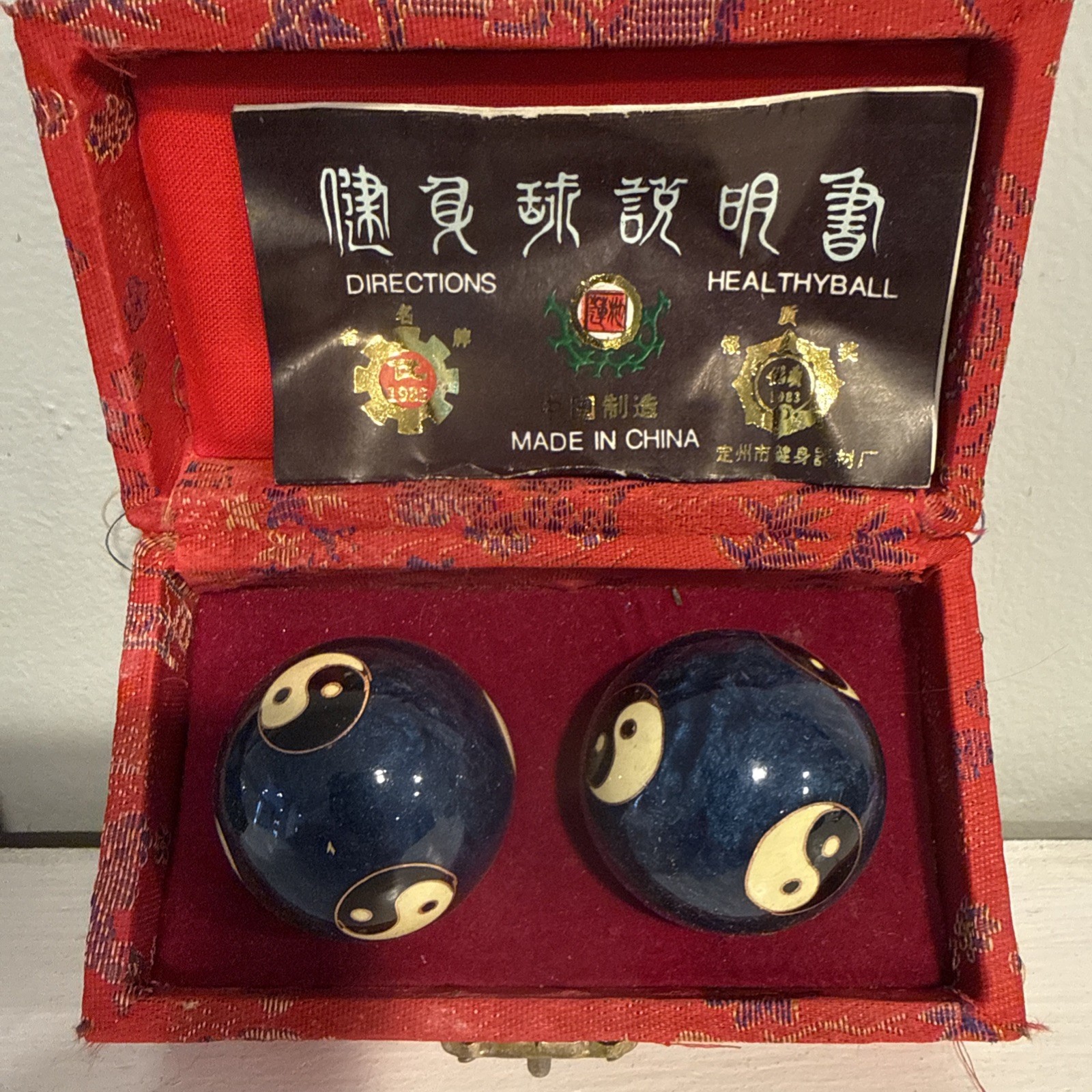 3 Vintage Chinese Baoding Stress Relief Meditation Chime Balls – Shou Xing
