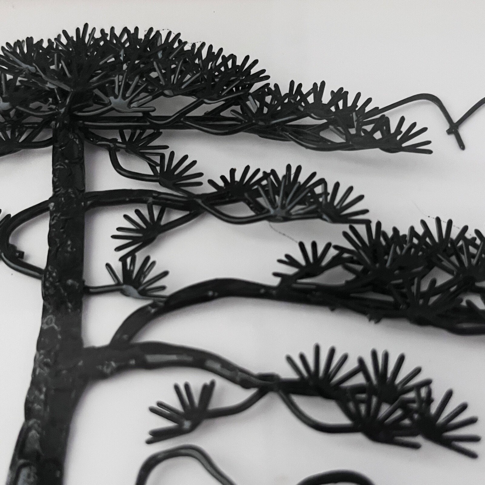 Anhui Wuhu Framed Iron Art, Chinese Folk Art, Trees, Landscape, Stamped