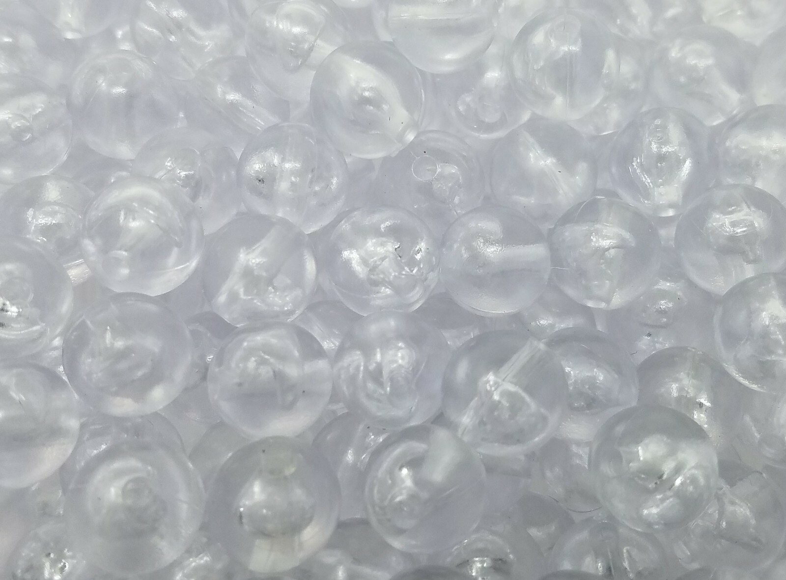 500 pcs Clear Transparent Bubble Beads Plastic Craft Pearls 12mm Round Smooth