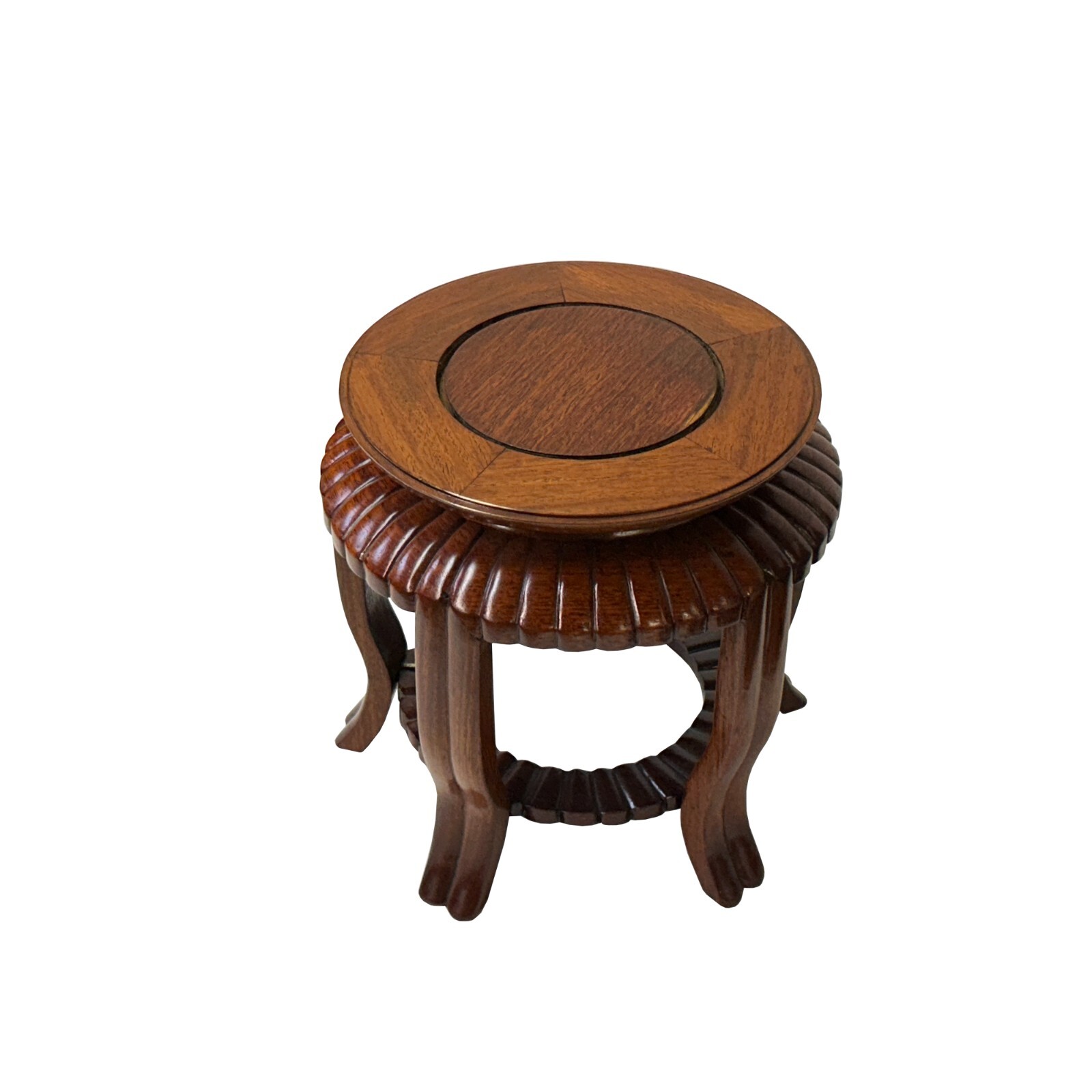 7″ Light Brown Wood Round 8.5″Tall 5 Legs Display Stand Riser ws4199