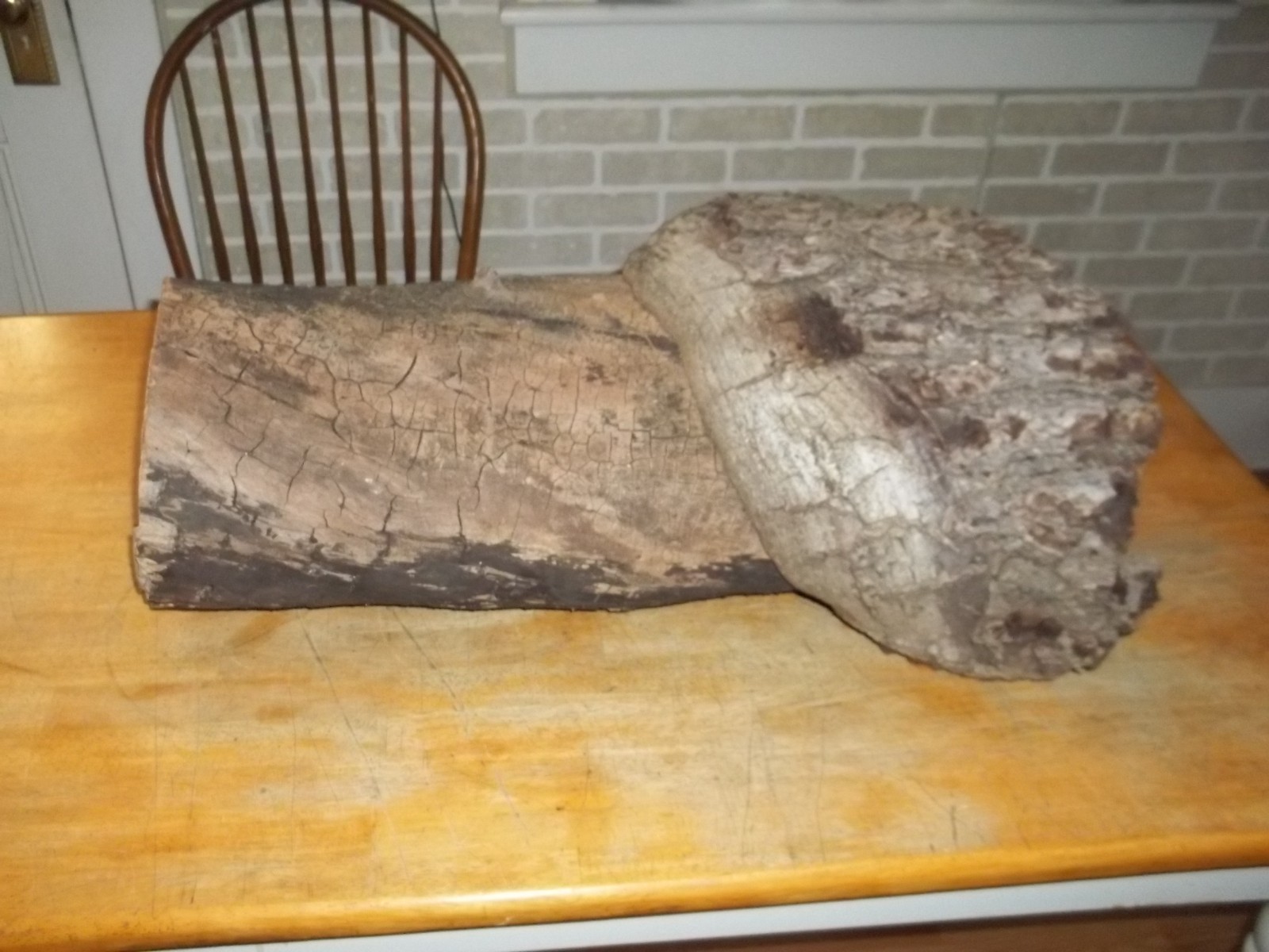 vintage black walnut block log end 20” x  9” x 8” ruff cut not square