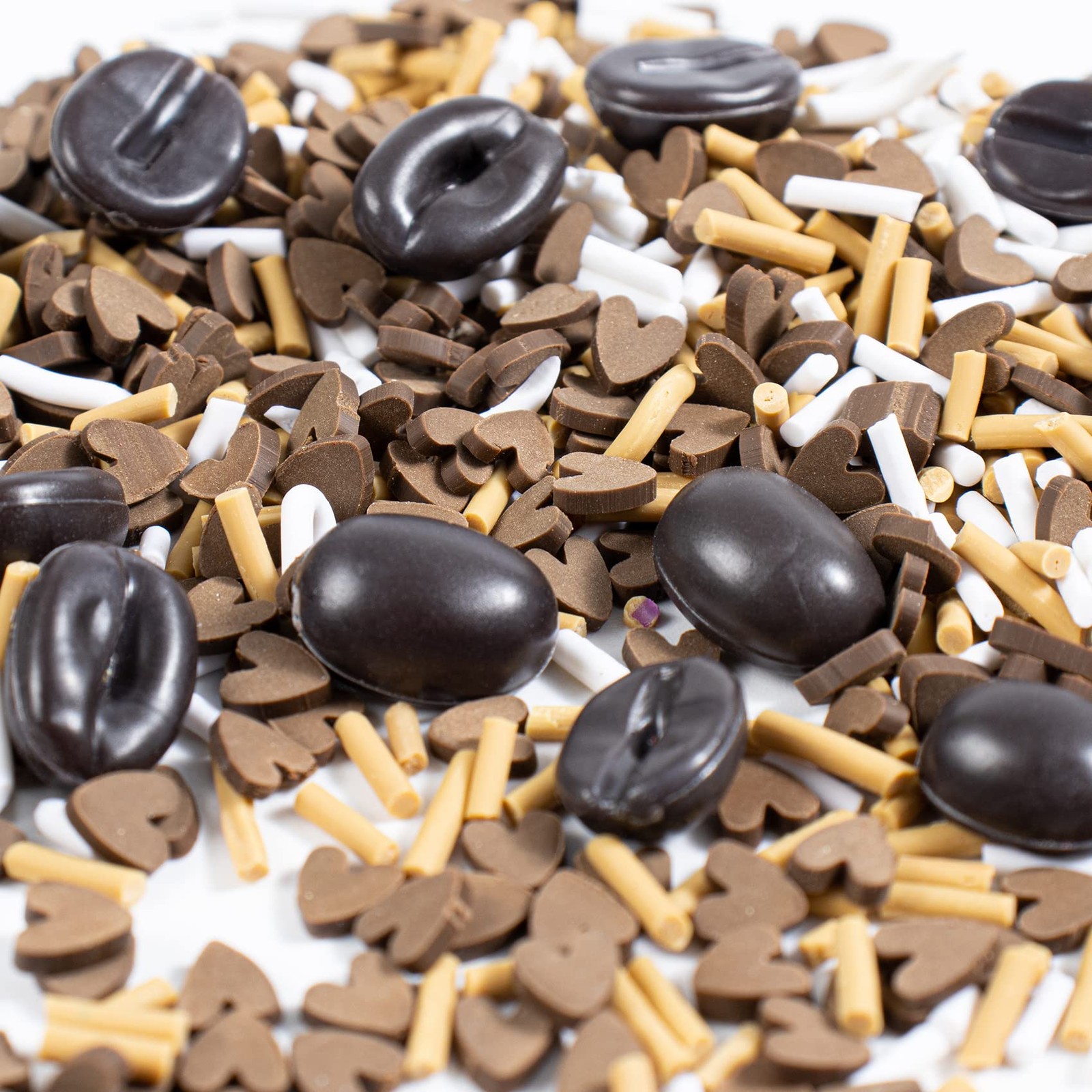 Polymer Clay Cocoa Bean Sprinkles for Fake Dessert Cake Small, 50g