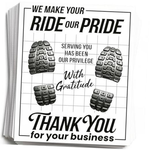100Pcs Disposable Car Paper Floor Mats 16×20 Inch, Detailing Floor Mats Paper,