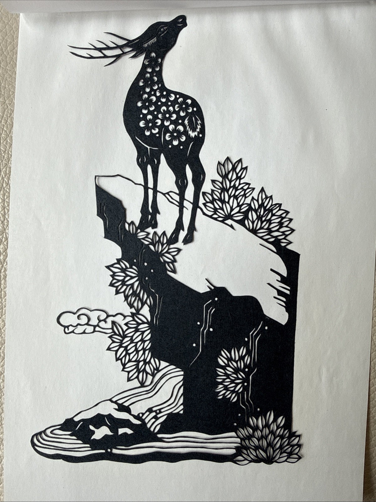 Vtg 8 pc Lot Set Paper Cut Out Folk Art Artwork Chinese ~4×6.5