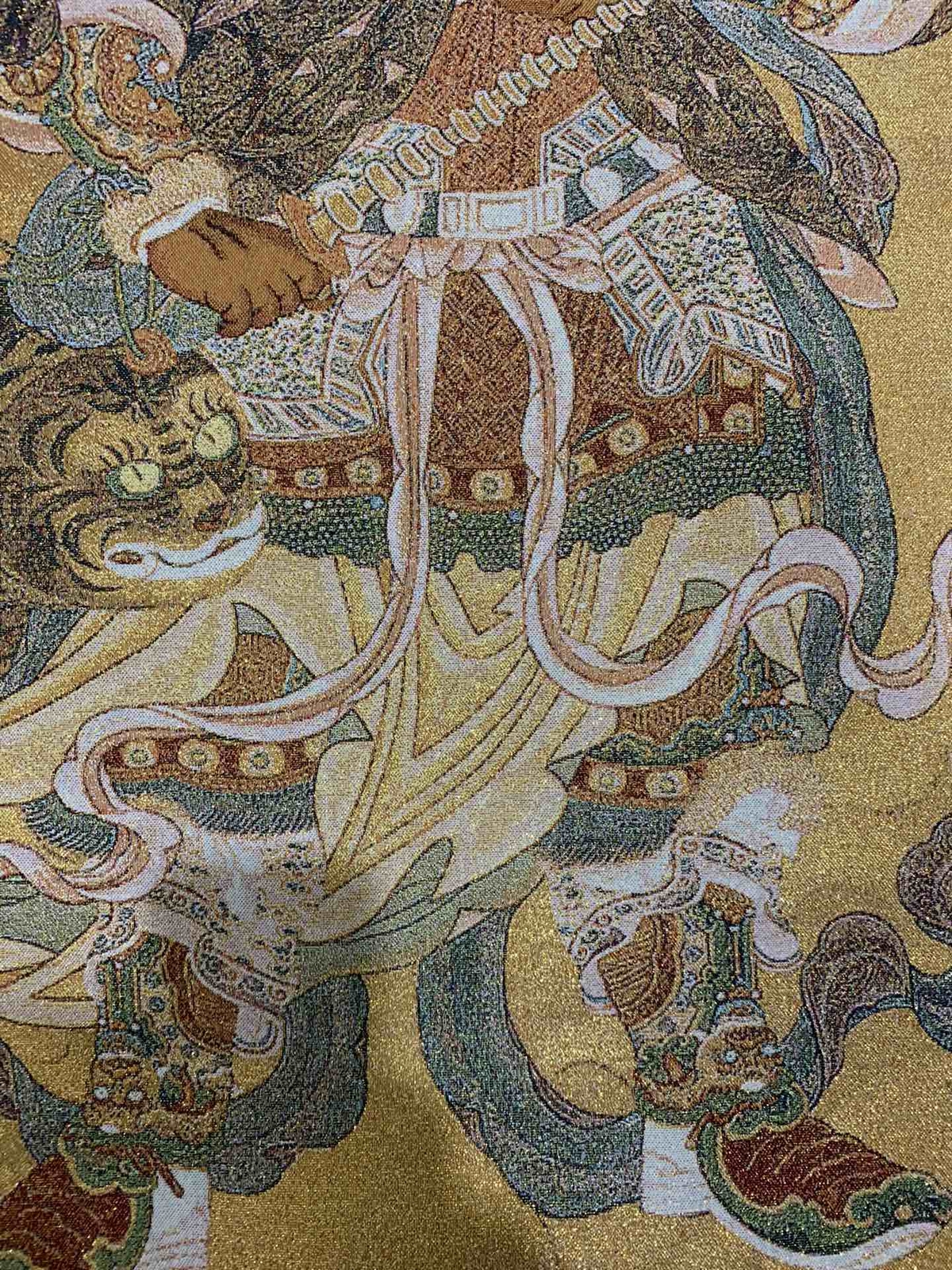 36″ China Cloth Silk Wealth God Zhao Gongming Wall Hanging Tapestry Meditation10