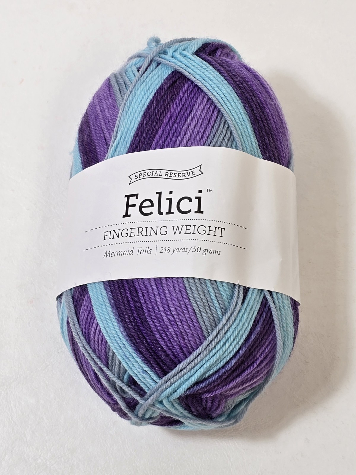 Mermaid Tails Knit Picks Felici Fingering Self-Striping Sock Yarn 50g 218y
