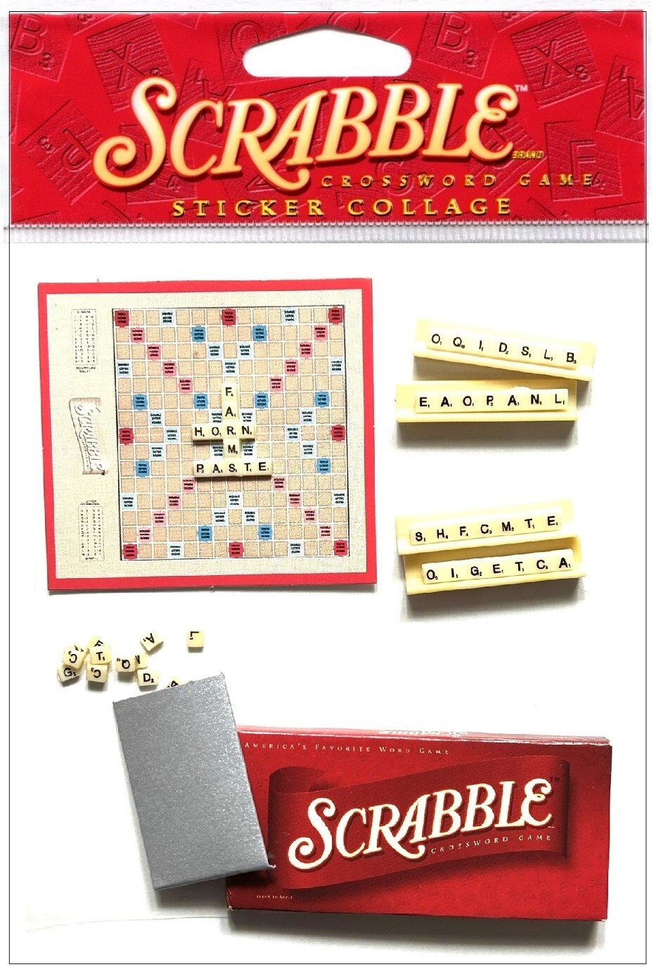 Scrabble Crossword Game, 3D scrapbook stickers – Jolees Boutique SPJG006