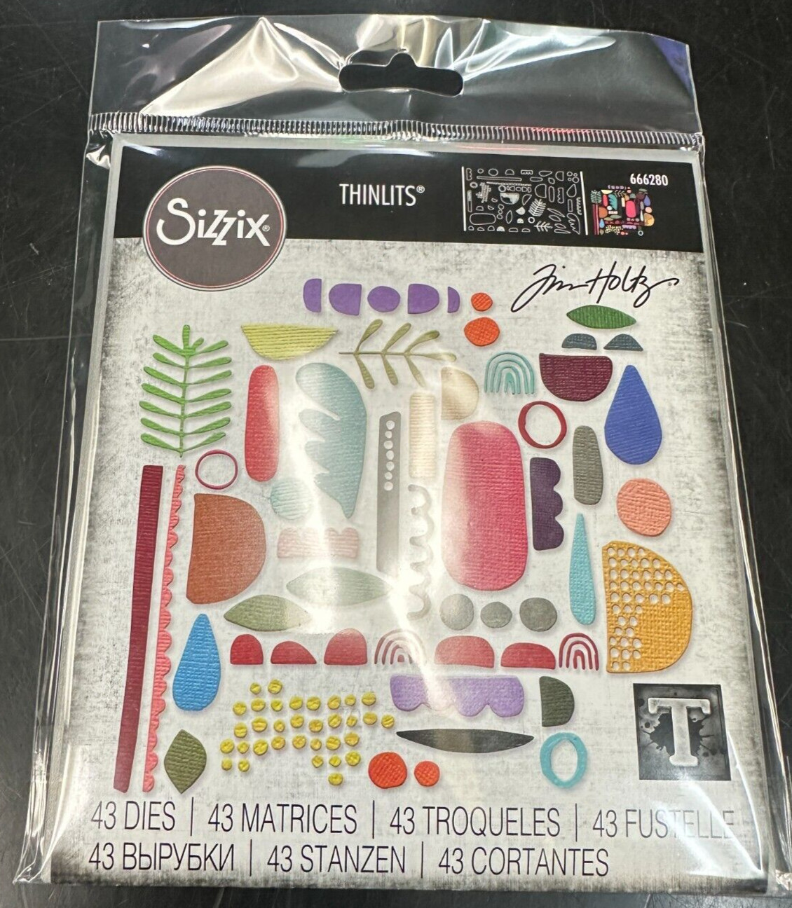 Abstract Elements Sizzix Thinlits Thin Metal Die Set by Tim Holtz 666280 NEW!