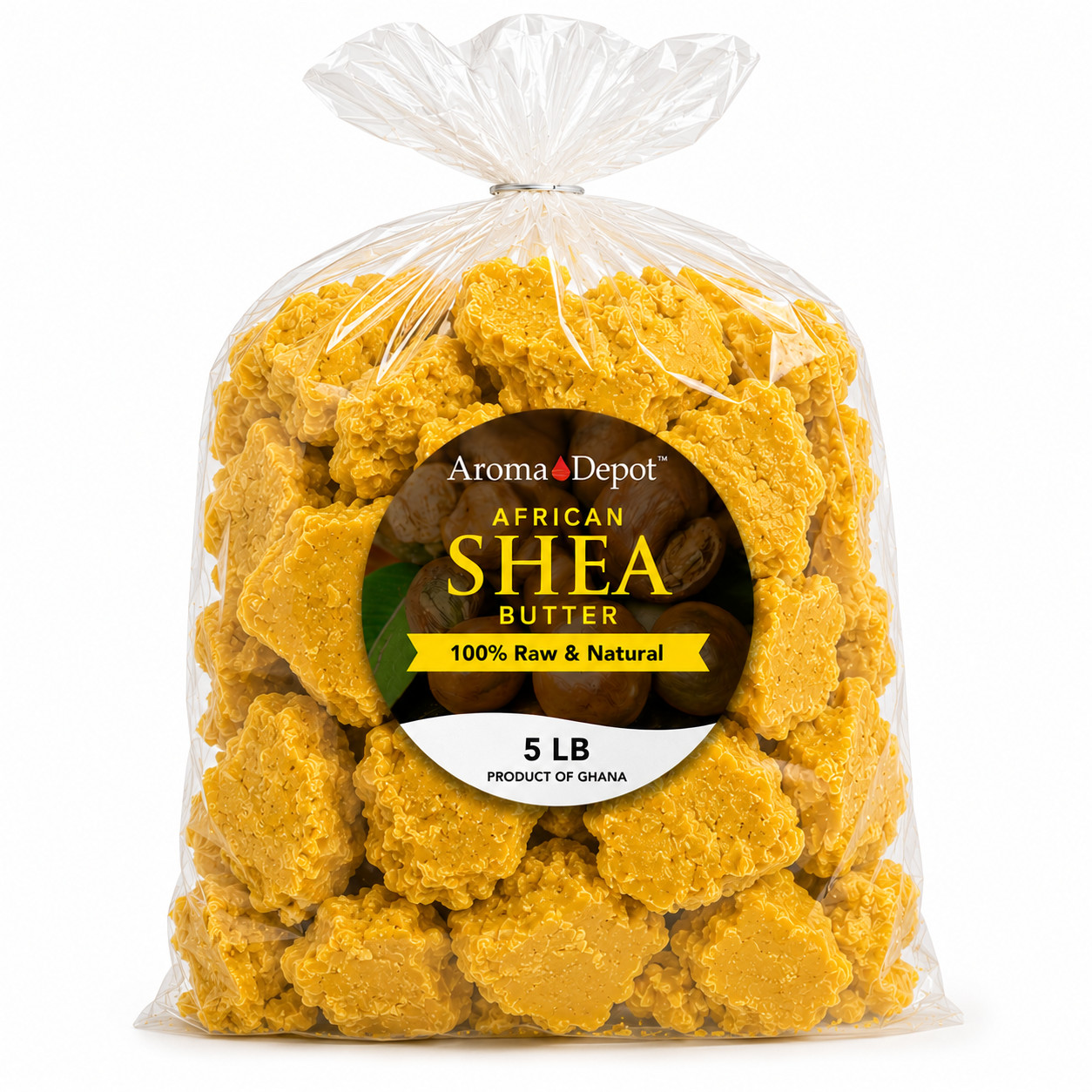 5 lbs. Raw African Shea Butter Yellow From GHANA Natural UNREFINED Pure Organic