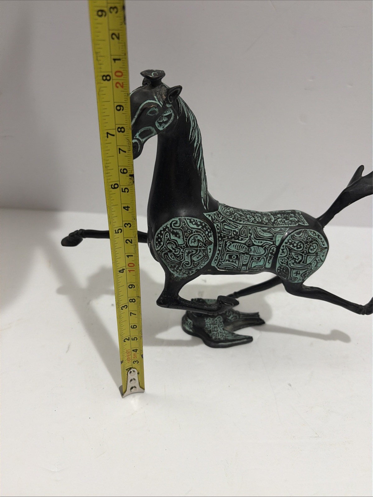Vintage Chinese Bronze Horse Statue, Flying Horse of Gansu 9.5” L