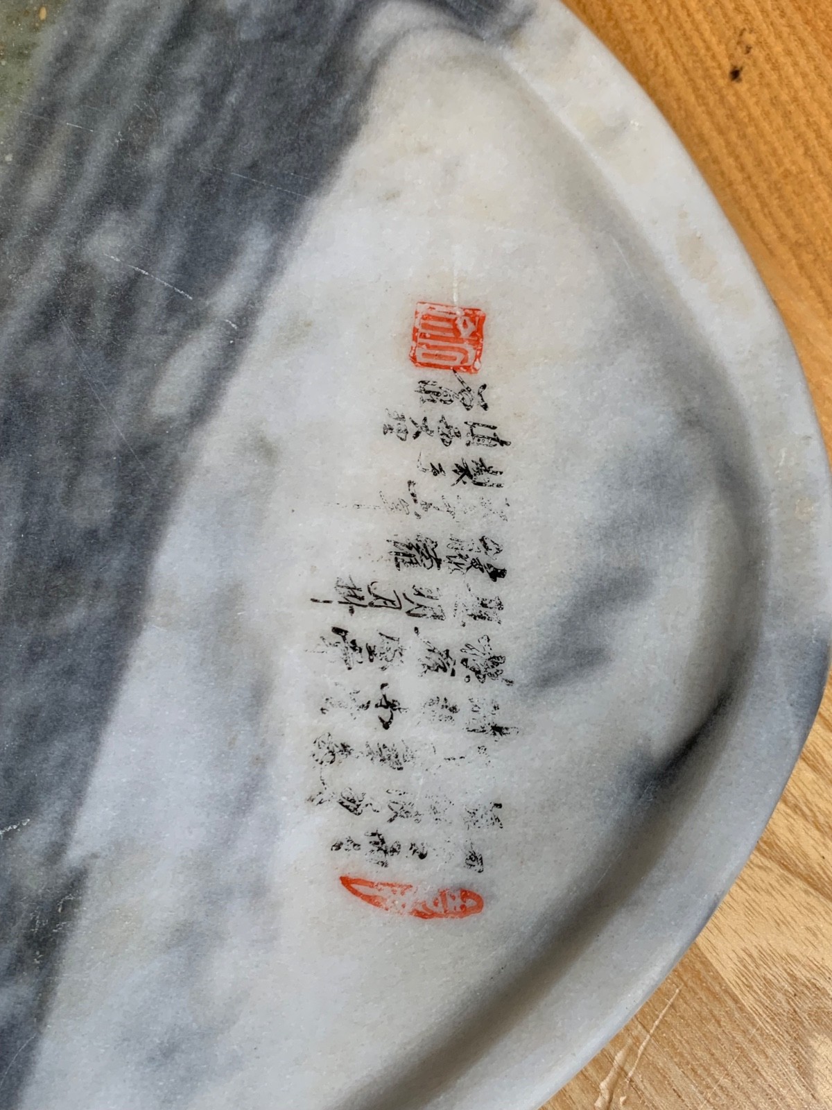 Dali Dream Stone Chinese Natural Marble Dream Stone Tea tray Vintage hand made