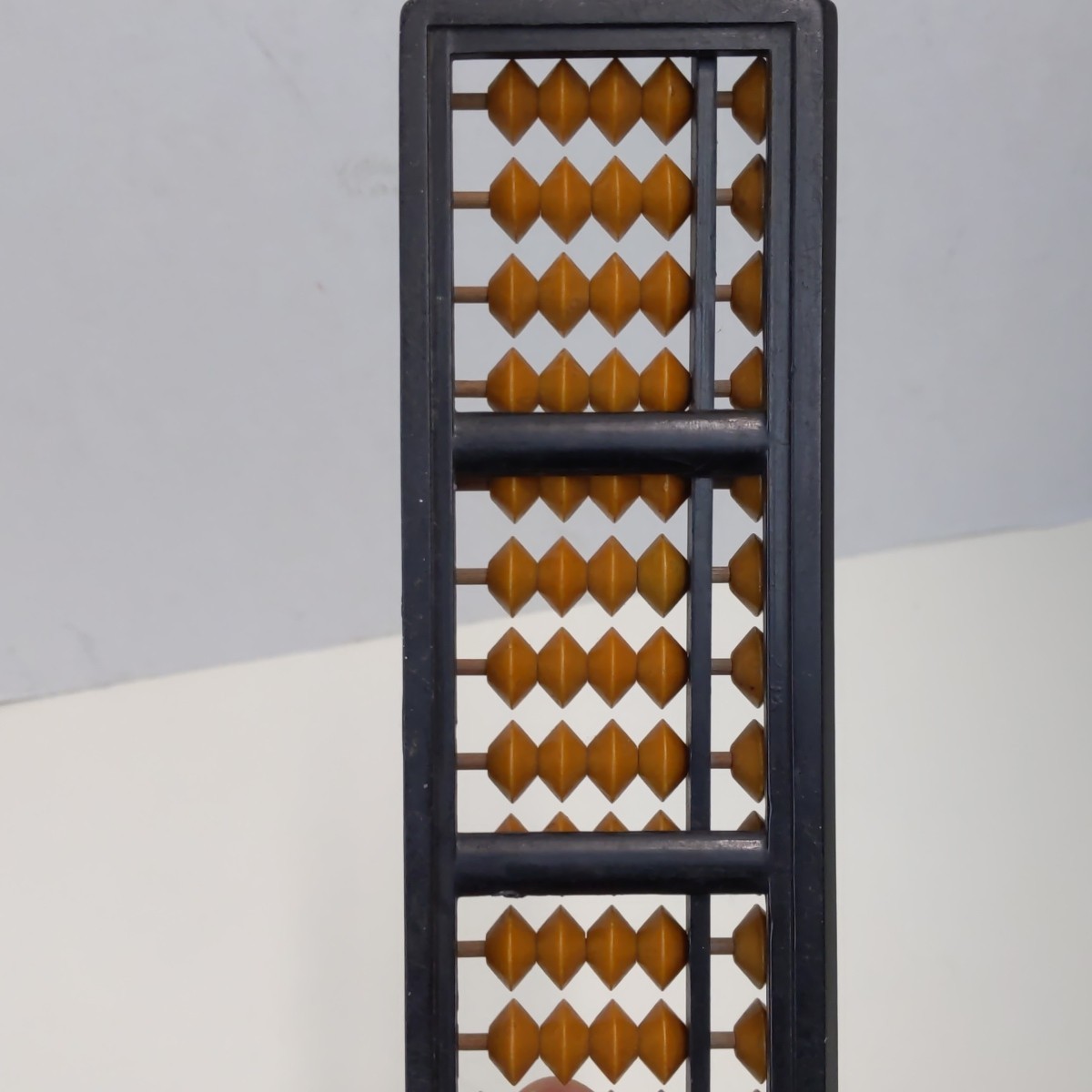 Vintage Chinese Plastic Abacus Brown Beads Counting Frame Math Tool Classroom