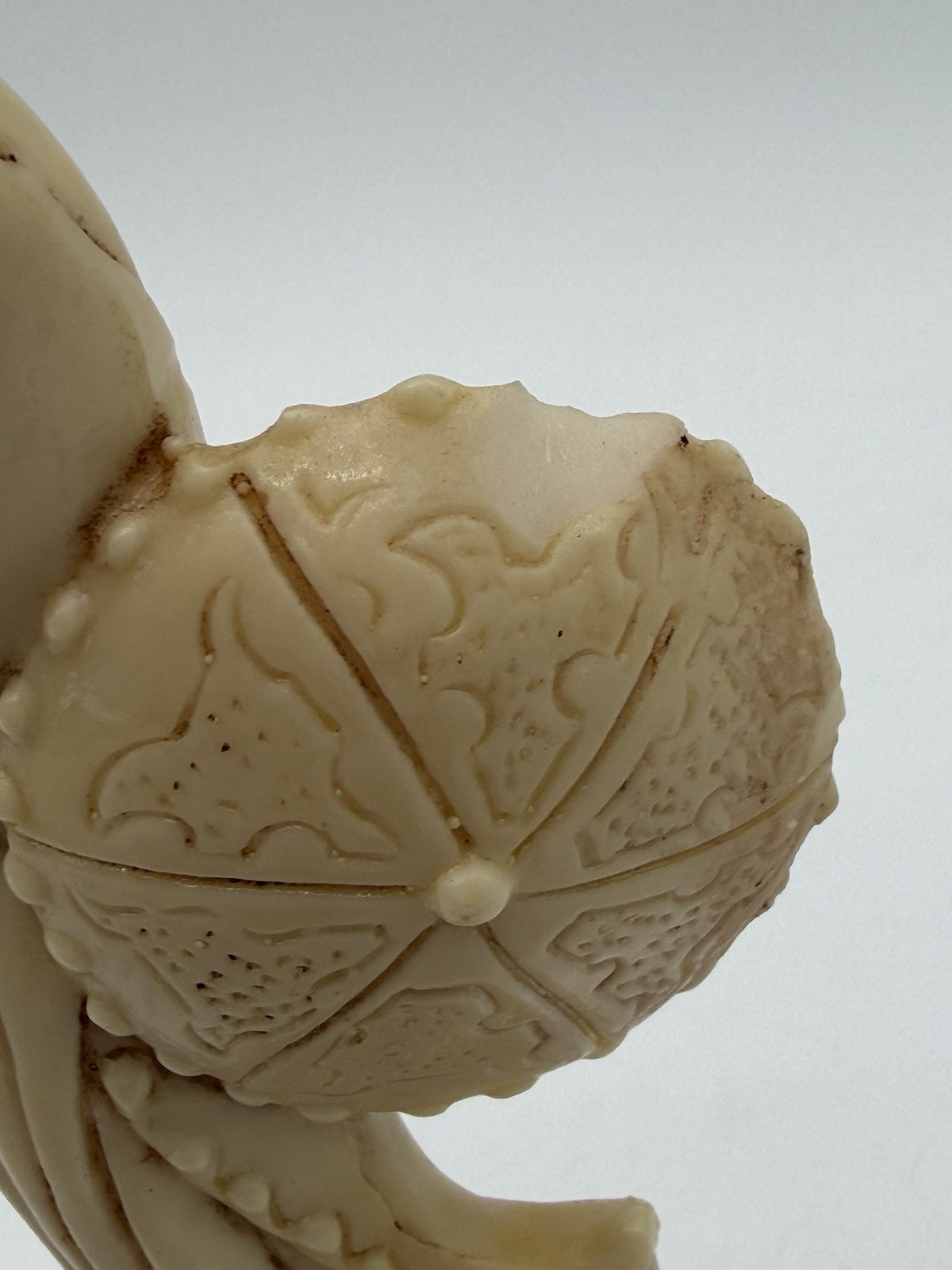 VTG Mid Century Italian Alabaster Resin Geisha Girl Sculpture Figurine 8”