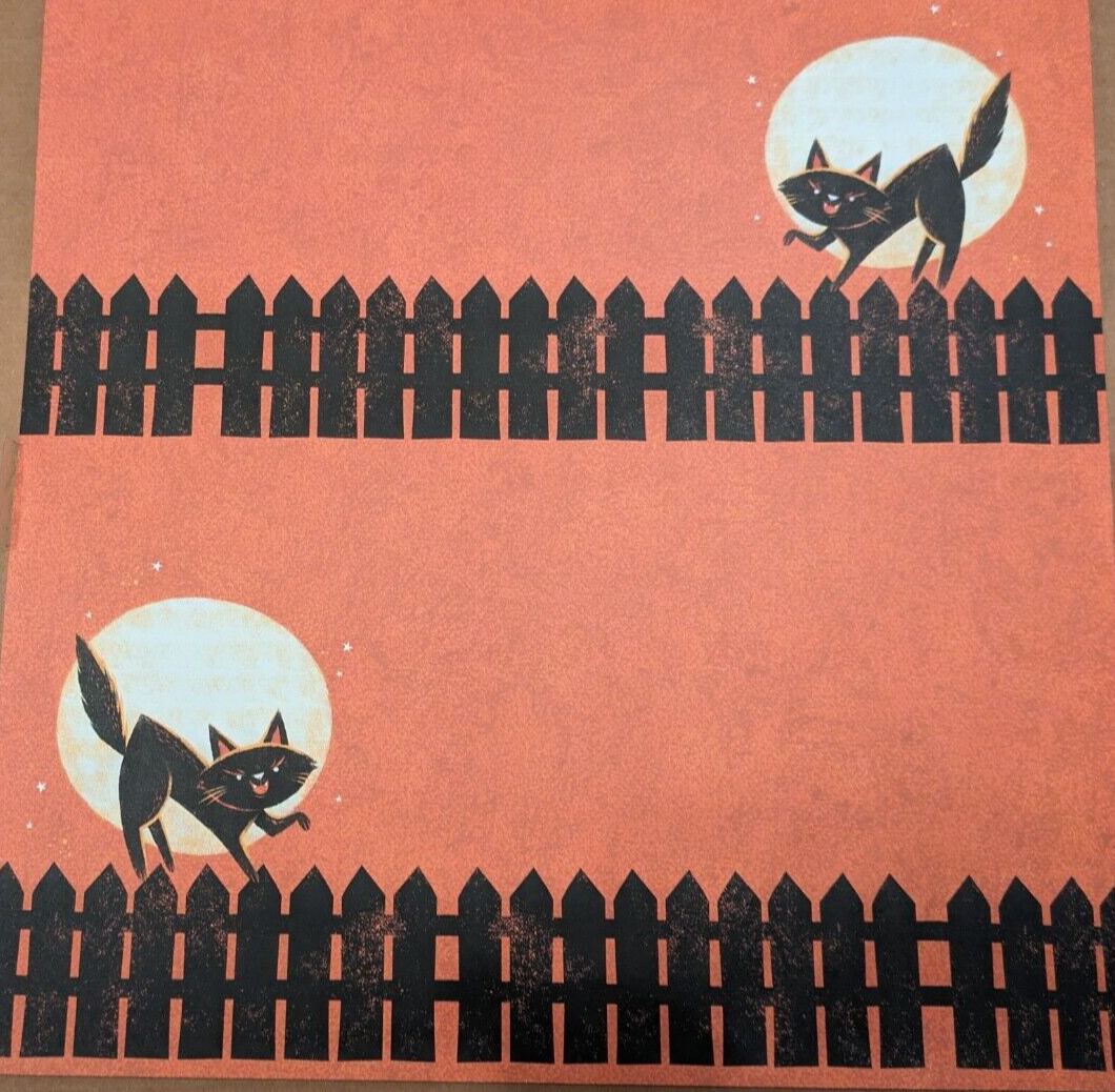 12×12 and 6×8 Halloween Scrapbook Paper Pads 36 Double Side Boo Ghost Witch Word