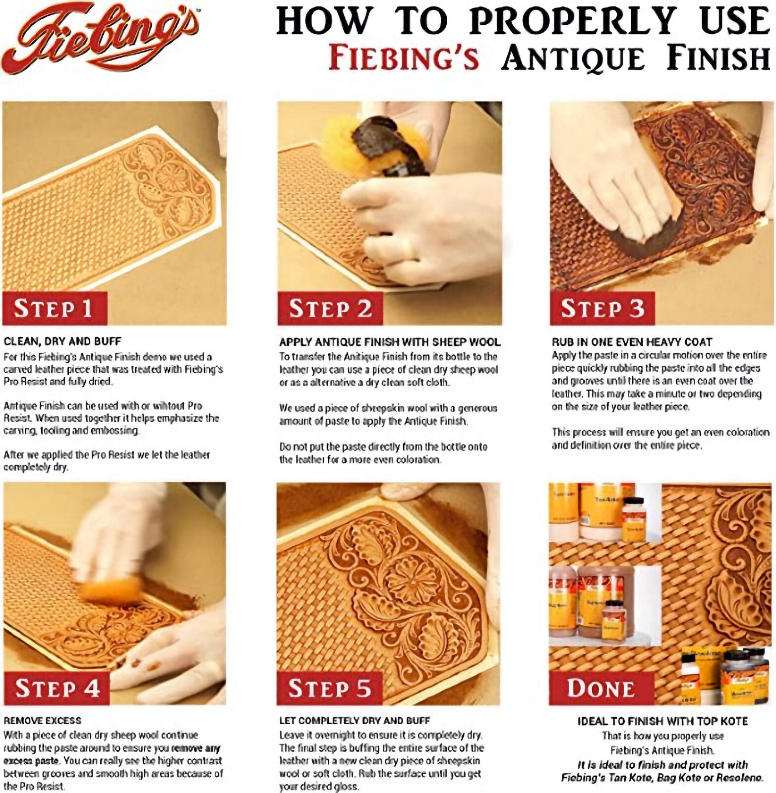 Fiebing’s Antique Finish Mahogany Paste 4 oz. 21980-05