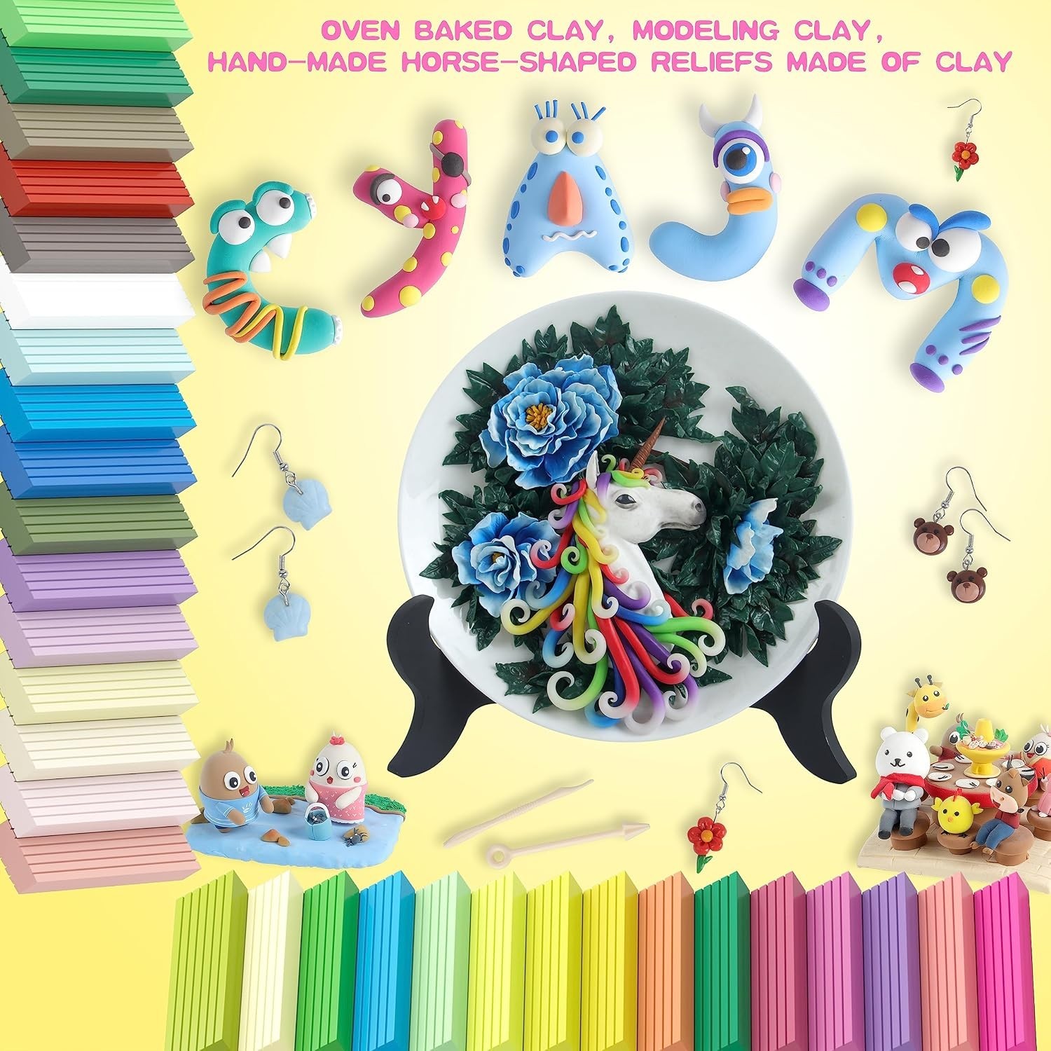 72 Colors Polymer Clay Set for Kids & Beginners