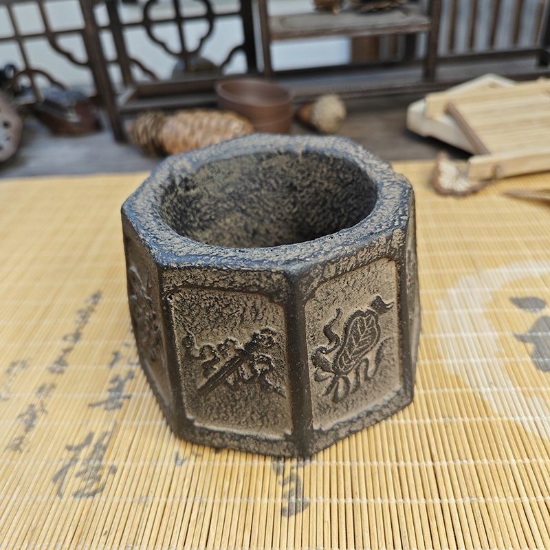 New Stone-like Ashtray Classic Chinese Art Storage Tea Canister