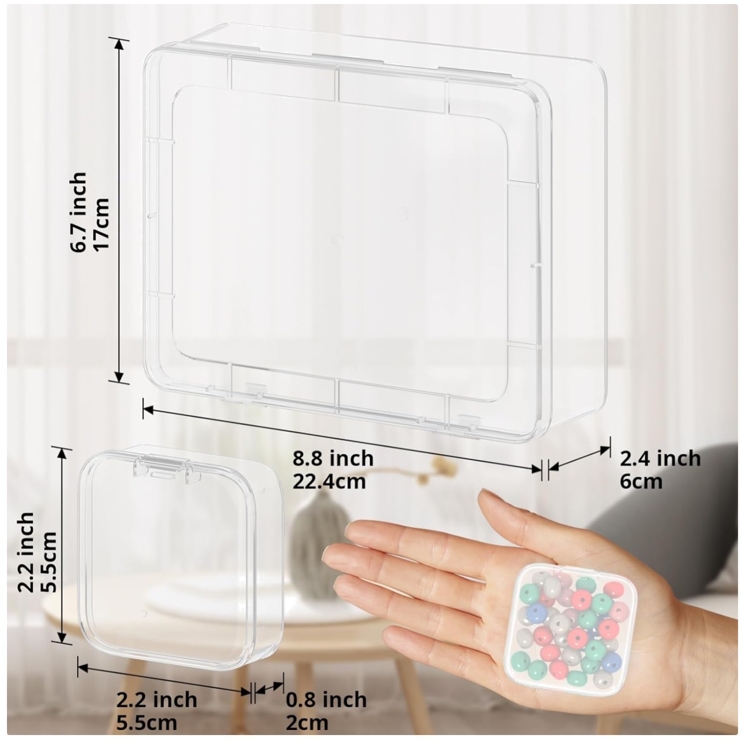 Clear Plastic Organizer for Bracelet Making