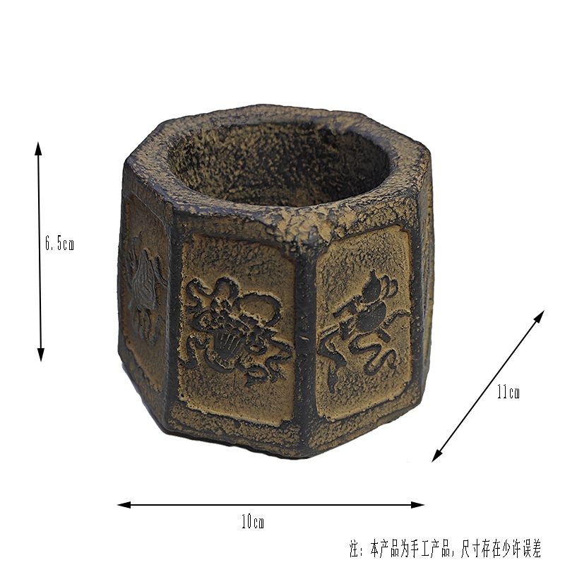 New Stone-like Ashtray Classic Chinese Art Storage Tea Canister
