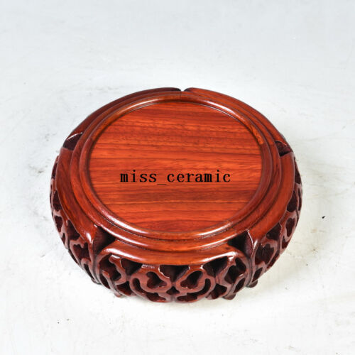 3 .1″ Wood Round Base Display Stand for Vase Teapot Incense Burner Flowerpot