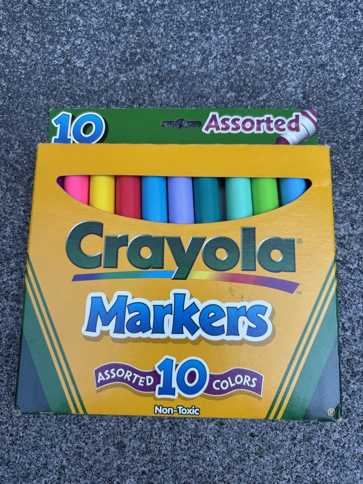 Crayola Markers Assorted Colors 10ct Vintage 2001 Binney & Smith