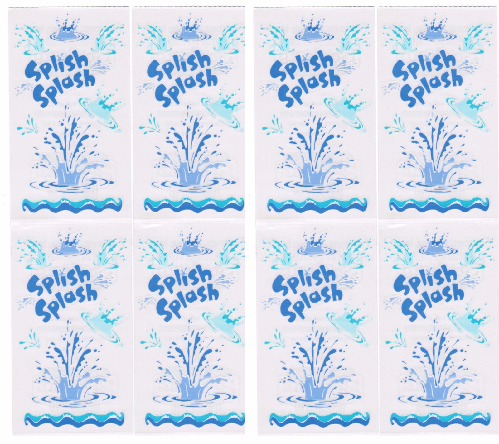 Frances Meyer Water Splish SPLASH Bath Pool Scrapbook Stickers 8 Sheets!