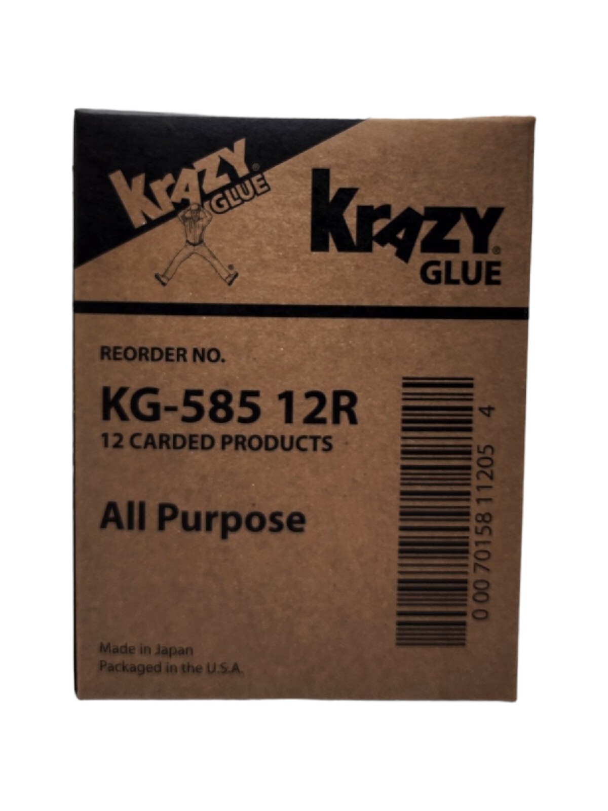 12 Pack Krazy Glue Instant strong Super Glue All Purpose 0.07oz, Free Shipping.