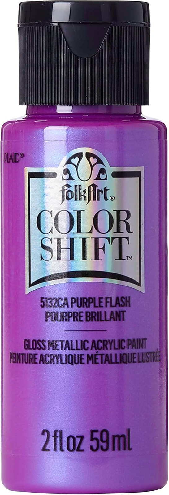 Color Shift Acrylic Paint in Assorted Colors (2 Ounce), Purple Flash