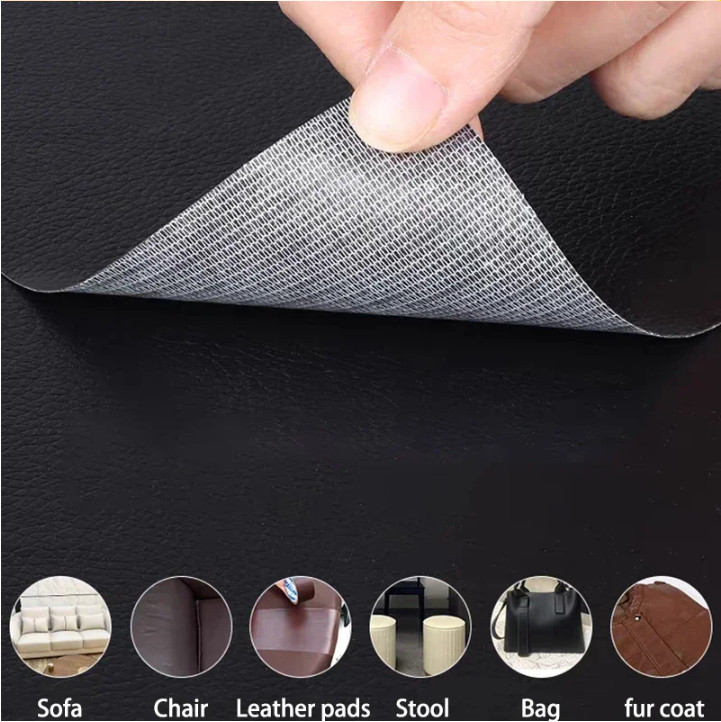 Self Adhesive Vinyl Faux Leather Fabric Repair Patch Kit for Car seat Sofas