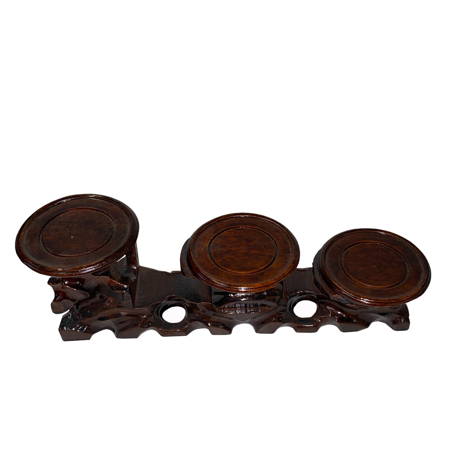 Chinese Brown Stem Uneven 3 Steps Table Top Display Stand Easel ws2850