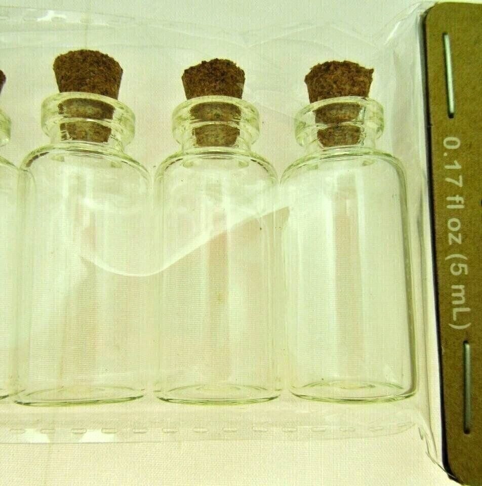 Miniature Glass Cork Lid Bottles – 2 Pack Mini Glass Containers Crafter’s Square