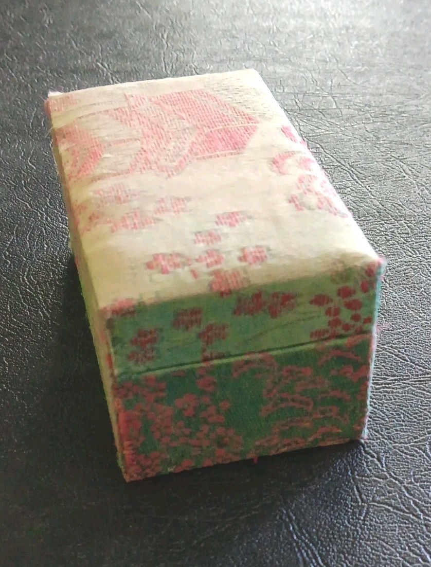 Vtg Chinese Baoding Cloisonné Balls with Brocade Box “USA” Flag Design