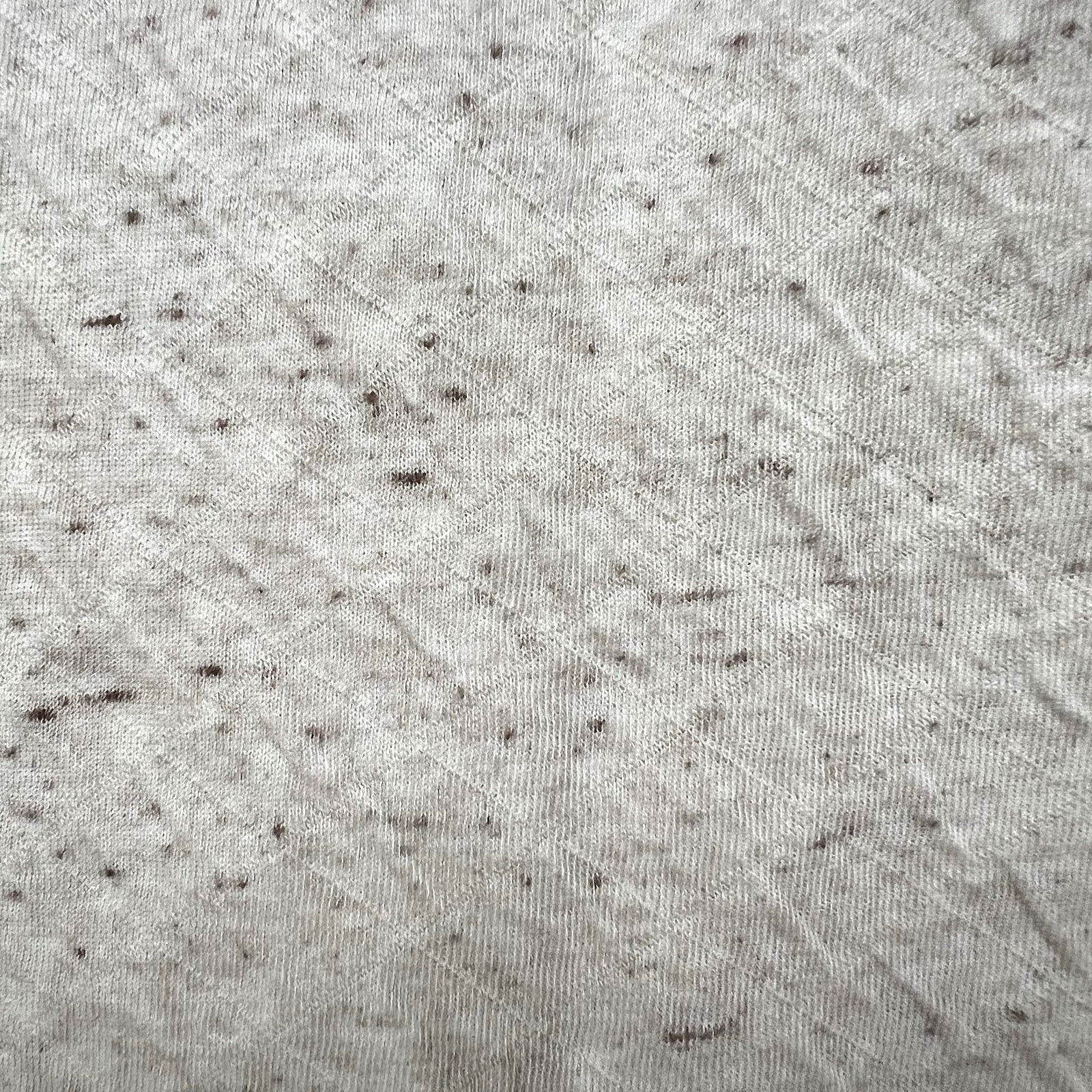 Cotton Double Knit Fabric by the yard $2.99 Ivory with Brown Speckles Soft Cozy
