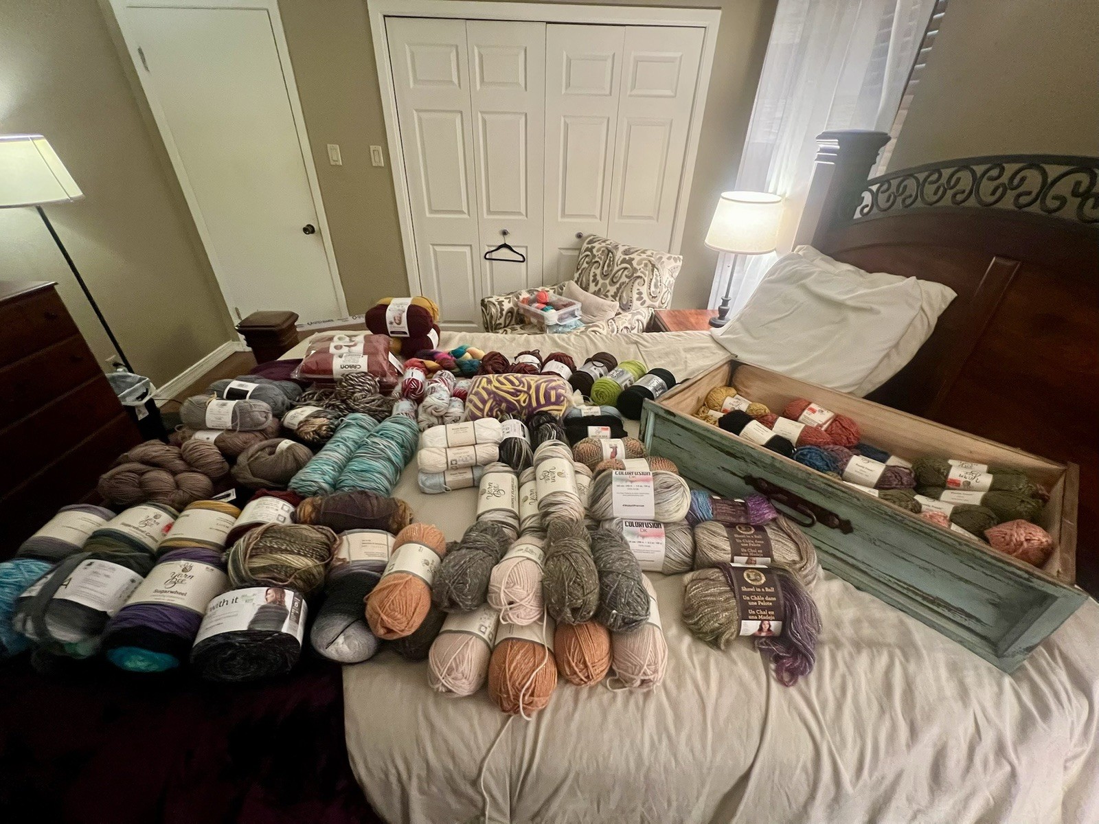 Mixed Brands Multicolor Yarn Lot – Mixed Weights & Fiber for Knitting/Crochet
